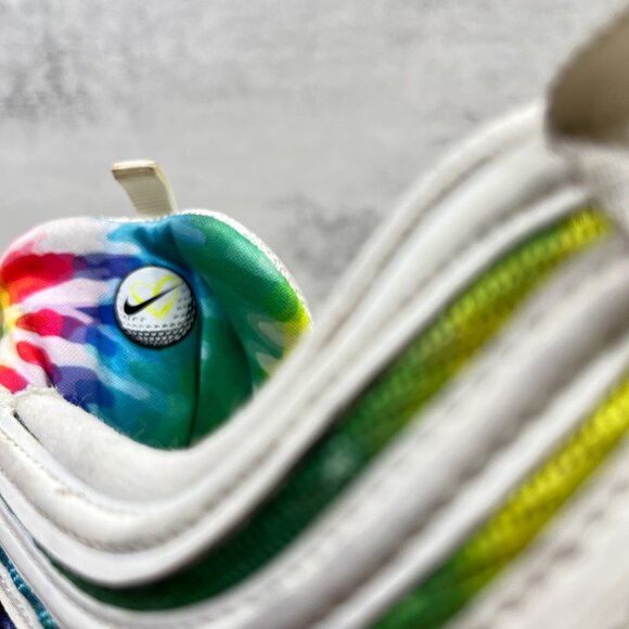 Nike Air Max 97 Tie Dye NRG Peace Love Spikeless Masters Golf Shoes Mens Size 10 - Picture 10 of 11